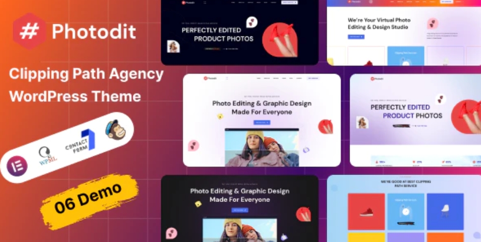 Photodit – 作品图像视频剪辑处理网站WordPress模板 – v1.0