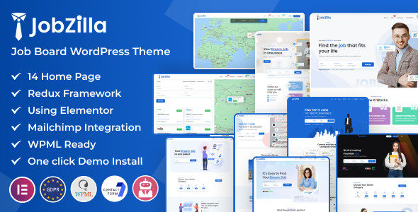 JobZilla – Job 招聘求职工作发布网站 WordPress 模板 – v1.6