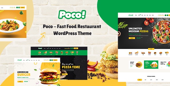 Poco – 快餐美食餐厅网站模板WordPress主题 – v2.1.1