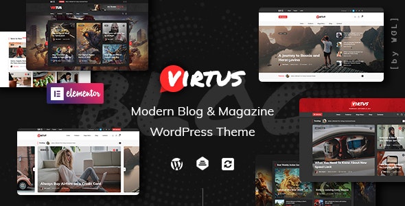 Virtus – 现代博客杂志网站模板WordPress主题 – v1.2.4