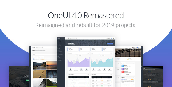 OneUI – Bootstrap 4 后台管理仪表板HTML5模板 – v5.7