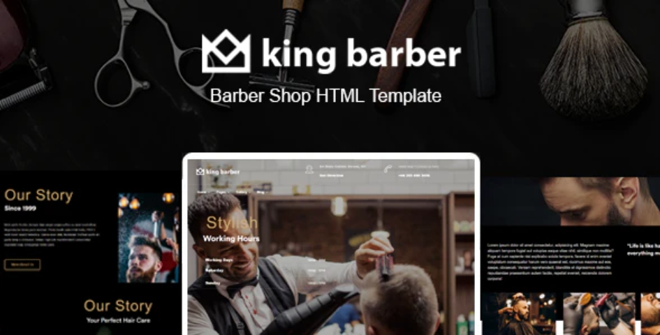 King Barber – 理发师美容护理网站HTML5模板 – v1.0