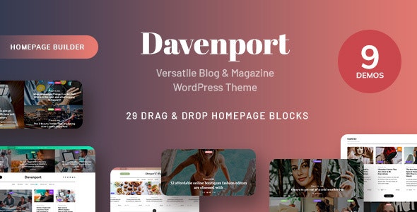 Davenport – 多用途新闻博客杂志WordPress主题 – v1.3