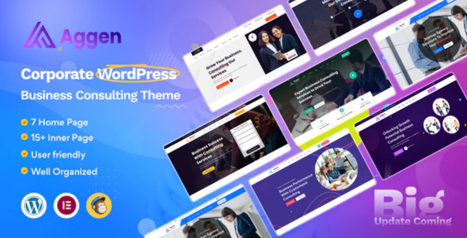Aggen – 企业咨询财税记账网站WordPress模板 – v2.1.0