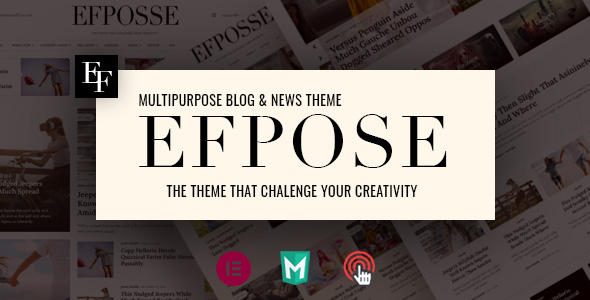 Efpose – 多用途博客杂志网站WordPress主题 – v2.1.1