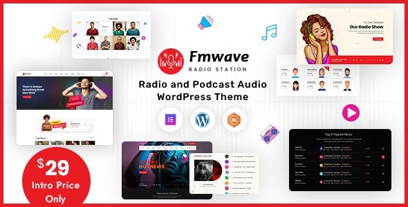 Fmwave – 电台音乐试听网站模板 WordPress 主题 + RTL – v2.9.4