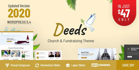 Deeds – 非营利教会慈善公益网站WordPress主题 – v9.3