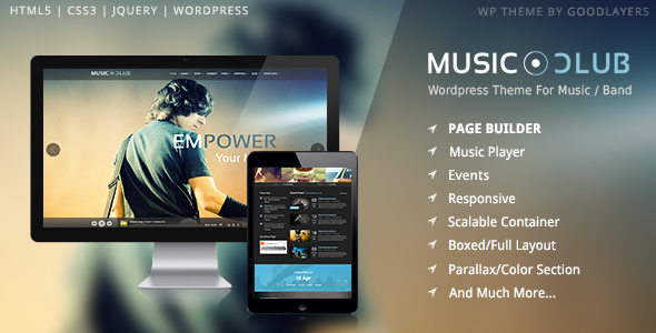 Music Club 音乐俱乐部聚会WordPress主题 – v1.8.8