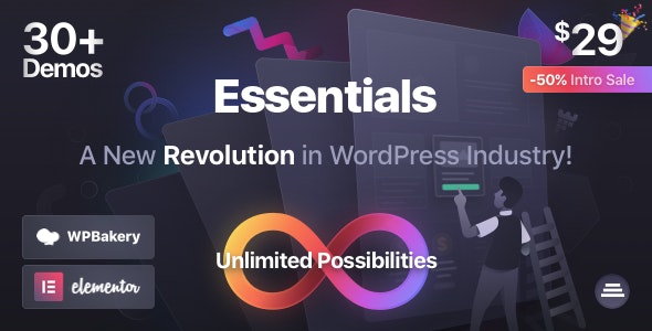 Essentials – 多用途企业网站模板WordPress主题 – v3.1.3