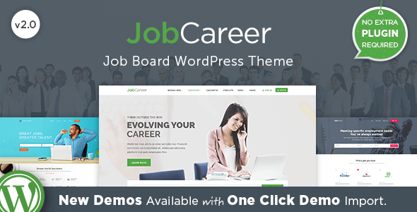 jobCareer – 招聘求职工作发布网站模板WordPress主题 – v5.2
