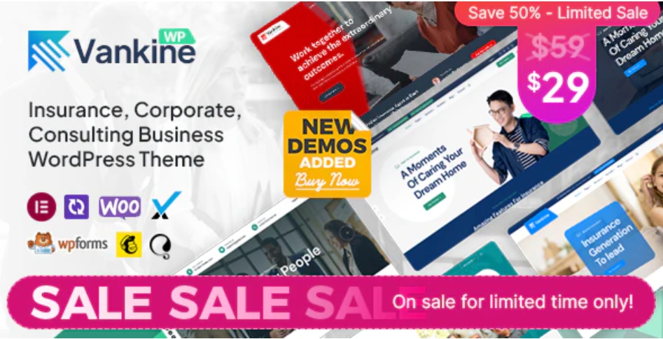 Vankine – 保险咨询业务网站模板WordPress主题 – v1.2.2