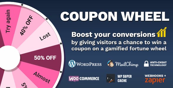 Coupon Wheel For WooCommerce and WordPress 优惠券大转盘 – v3.5.7