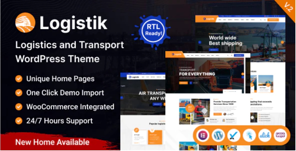 Logistik – 响应式物流运输仓储网站WordPress模板 – v1.0