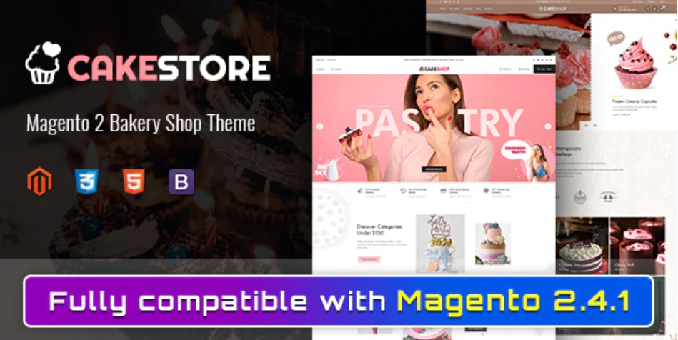 Cakestore – 响应式面包店网站模板Magento 2主题 – v1.2.0