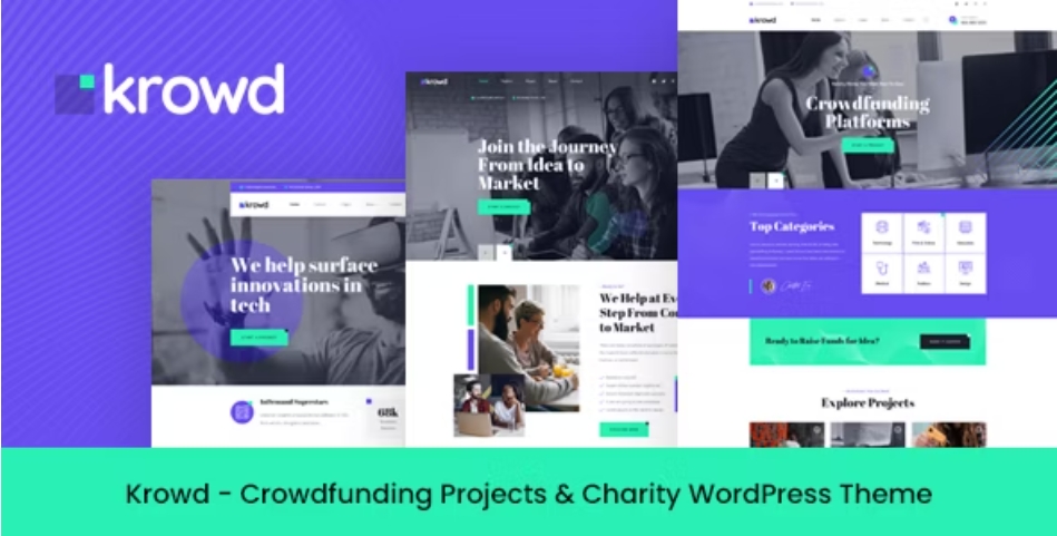 Krowd – 慈善公益捐赠非营利组织网站WordPress 模板 – v1.3.0