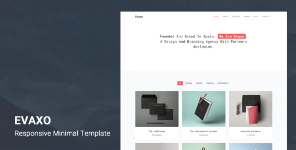 Evaxo – 响应式迷你产品展示HTML5模板 – v1.0