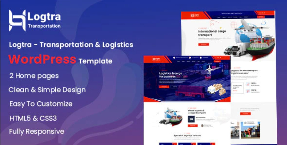 Logtra – 远洋运输物流快递跨境外贸WordPress模板 – v1.0