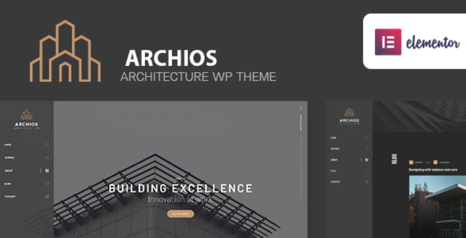Archios – 单页建筑艺术展示网站WordPress模板 – v1.0