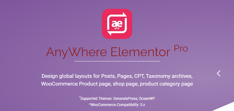 AnyWhere Elementor Pro – 全局布局编辑WordPress插件 – v2.25.9