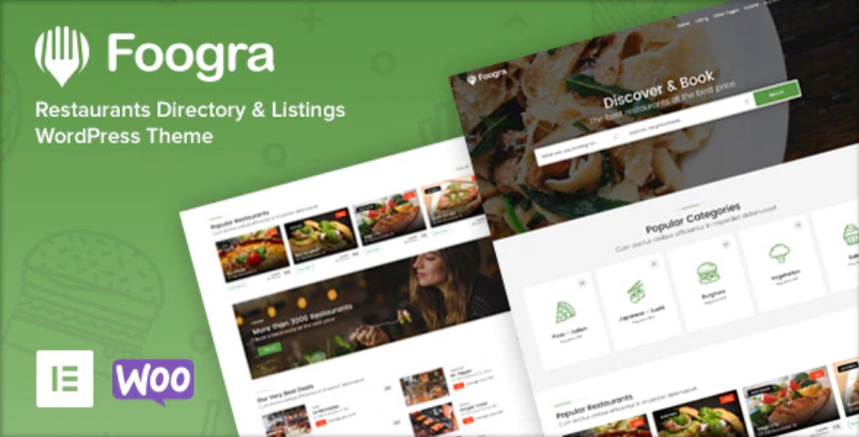Foogra – 餐饮城市美食商家目录网站WordPress模板 – v1.0.15