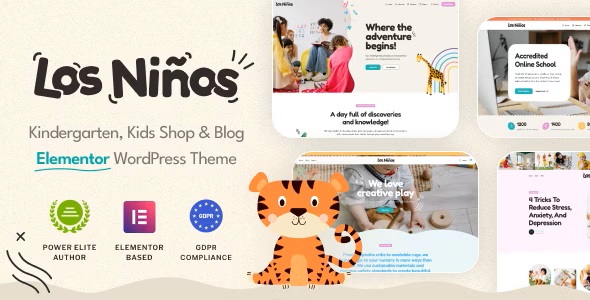Los Ninos – 远程教育幼儿园学校网站WordPress模板 – v1.0.10