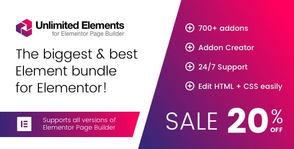 Unlimited Elements for Elementor Page Builder 无限元素编辑器插件 – v1.5.109