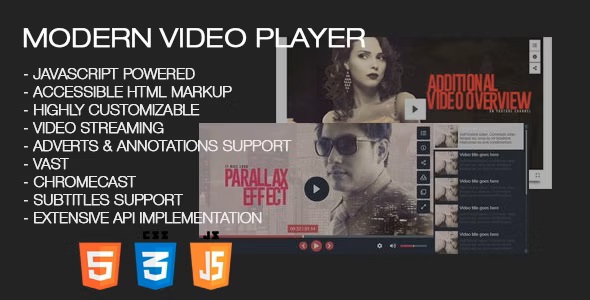 Modern Video Player for WordPress – 功能强大的视频和音频播放器 – v10.21