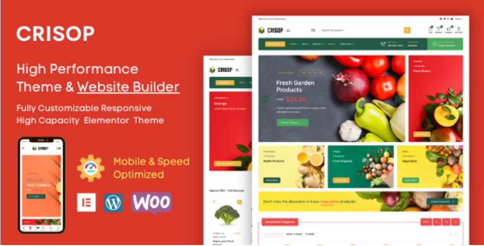 Crisop – 绿色有机食品电商网站WordPress主题 – v1.0.1