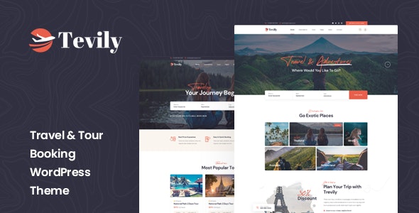 Tevily – 旅游景点酒店预订网站 WordPress 主题 – v1.1.7