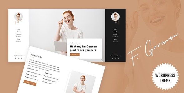 Gorman – 专业个人作品集展示网站 WordPress 主题 – v2.1.0