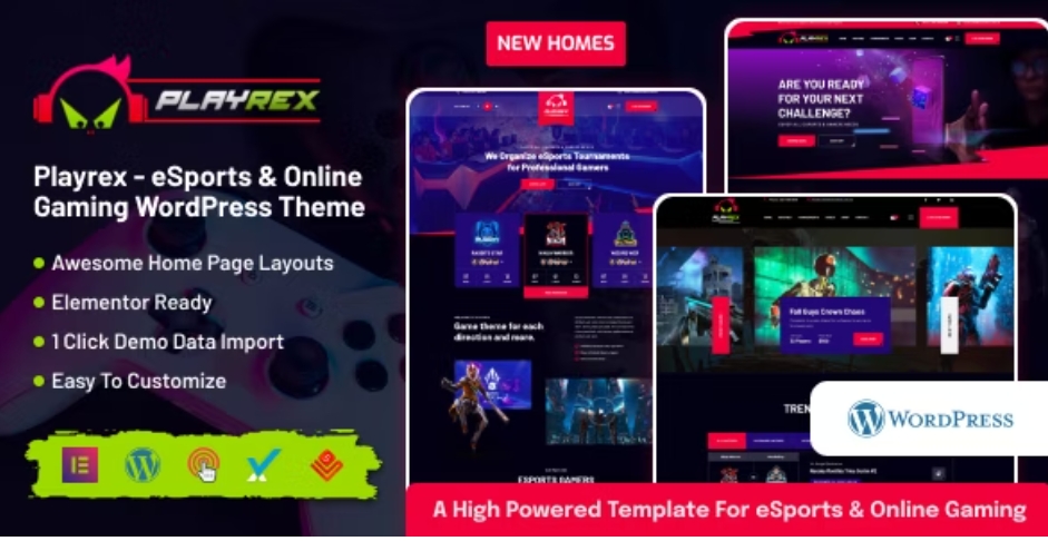 Playrex – 电子竞技游戏部落新闻网站WordPress主题 – v1.2