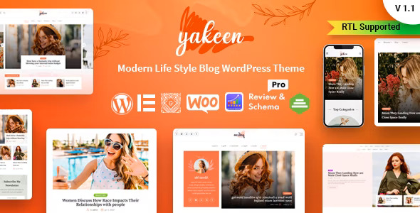 Yakeen – 精致新闻博客网站模板WordPress主题 – v1.1
