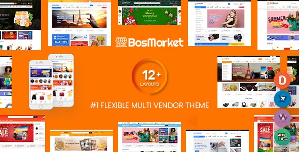 BosMarket – 灵活的多供应商在线商店WordPress主题 – v20.9
