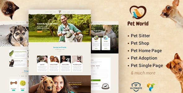 Pet World – 宠物店动物护理WordPress主题 – v2.3