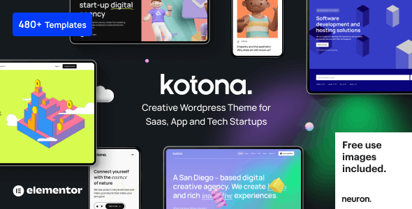 Kotona – 软件APP应用程序着陆页网站WordPress主题 – v1.0